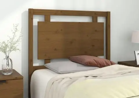 Tăblie de pat, maro miere, 95,5x4x100 cm, lemn masiv de pin - 1/5