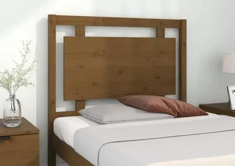 Tăblie de pat, maro miere, 95,5x4x100 cm, lemn masiv de pin - 3/5