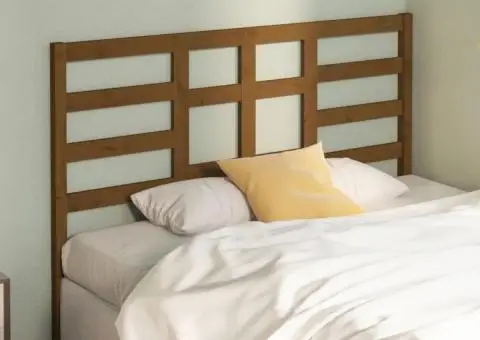 Tăblie de pat, maro miere, 156x4x104 cm, lemn masiv de pin - 3/5