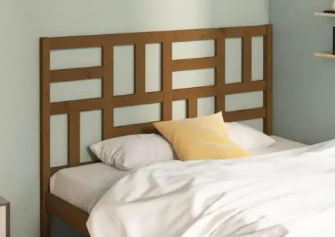 Tăblie de pat, maro miere, 141x4x104 cm, lemn masiv de pin - 3/5