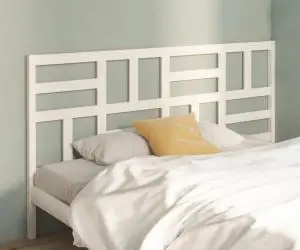 vidaXL Tăblie de pat, alb, 206x4x104 cm, lemn masiv de pin