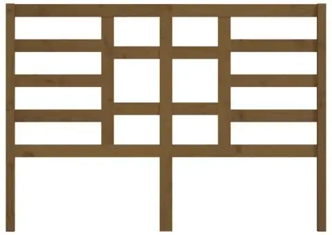 Tăblie de pat, maro miere, 146x4x104 cm, lemn masiv de pin - 4/5