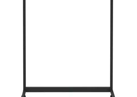 Masă laterală cu roți, negru, 55x35x70 cm, lemn prelucrat - 3/5