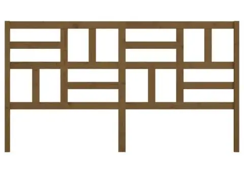 Tăblie de pat, maro miere, 206x4x104 cm, lemn masiv de pin - 4/5