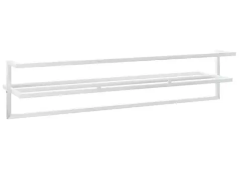 Suport pentru prosoape, alb, 95x25x22 cm, fier - 5/5