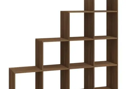 Bibliotecă în trepte, stejar maro, 142 cm, lemn compozit - 2/5