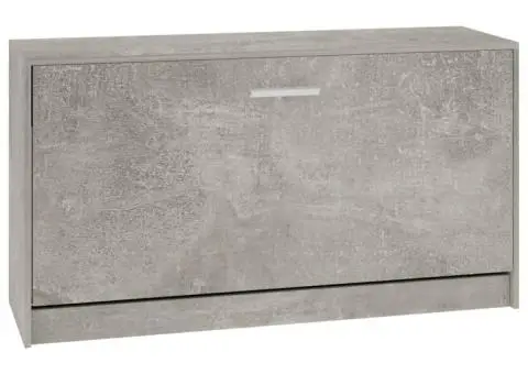 Bancheta pantofar, gri beton, 80x24x45 cm, lemn compozit - 2/5