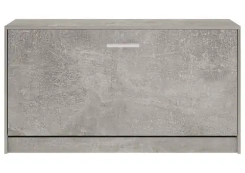 Bancheta pantofar, gri beton, 80x24x45 cm, lemn compozit - 5/5