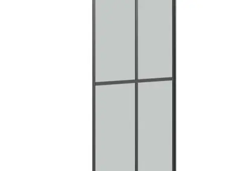 Paravan duș walk-in, 90x195 cm, sticlă securizată închisă - 2/5