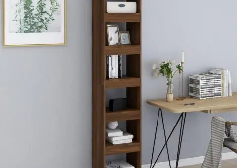 Bibliotecă/Separator cameră, stejar maro, 40x30x198 cm - 3/5