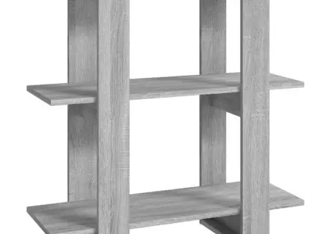 Bibliotecă/Separator cameră, gri sonoma, 80x30x87 cm - 2/5