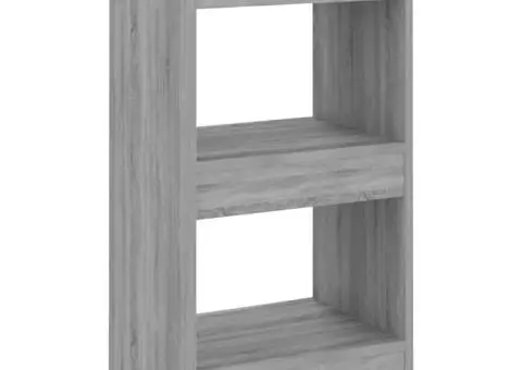Bibliotecă/Separator cameră, gri sonoma, 40x30x72 cm - 2/5
