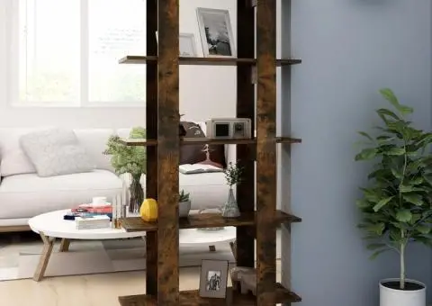 Bibliotecă/Separator stejar fumuriu 80x30x160 cm lemn prelucrat - 1/5