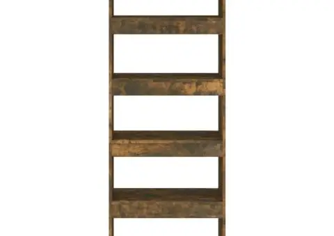 Bibliotecă/Separator stejar afumat 60x30x166 cm, lemn prelucrat - 5/5