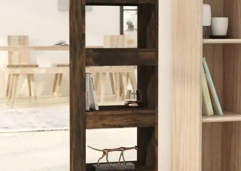 Bibliotecă/Separator cameră, stejar fumuriu, 40x30x103 cm, PAL - 1/5