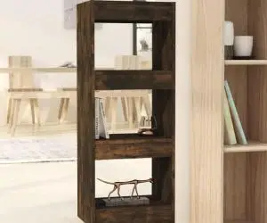vidaXL Bibliotecă/Separator cameră, stejar fumuriu, 40x30x103 cm, PAL