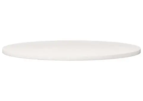 Blat de masă, alb, Ø90x2,5 cm, lemn masiv de pin - 2/5