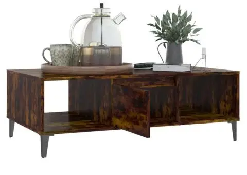 Măsuță de cafea, stejar fumuriu, 103,5x60x35 cm, lemn prelucrat - 4/5