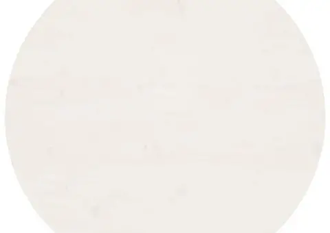 Blat de masă, alb, Ø70x2,5 cm, lemn masiv de pin - 1/5