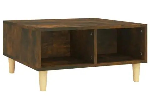 Masă de cafea, stejar fumuriu, 60x60x30 cm, lemn prelucrat - 2/5