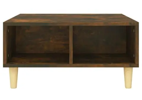 Masă de cafea, stejar fumuriu, 60x60x30 cm, lemn prelucrat - 4/5