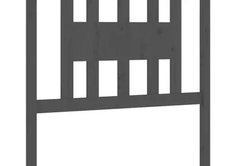 Tăblie de pat, gri, 81x4x100 cm, lemn masiv de pin - 2/5
