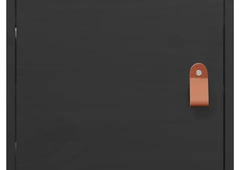 Dulap de perete, negru, 31,5x30x30 cm, lemn masiv de pin - 5/5