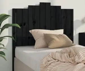 vidaXL Tăblie de pat, negru, 106x4x110 cm, lemn masiv de pin