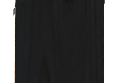 Dulap de perete, negru, 60x30x35 cm, lemn masiv de pin - 4/5