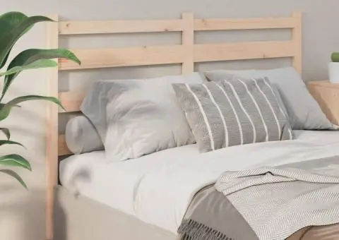 Tăblie de pat, 126x4x100 cm, lemn masiv de pin - 1/5