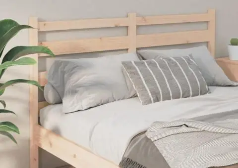 Tăblie de pat, 126x4x100 cm, lemn masiv de pin - 3/5