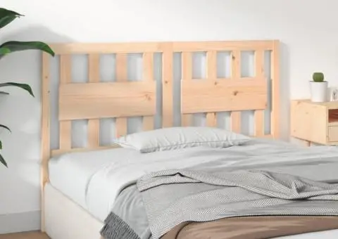 Tăblie de pat, 125,5x4x100 cm, lemn masiv de pin - 4/5