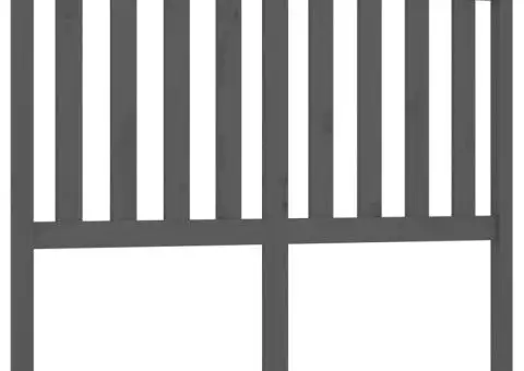 Tăblie de pat, gri, 146x6x101 cm, lemn masiv de pin - 2/5