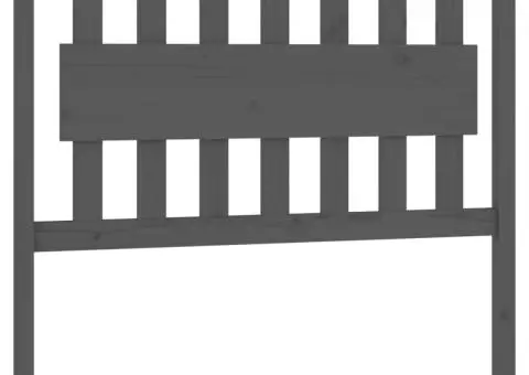 Tăblie de pat, gri, 105,5x4x100 cm, lemn masiv de pin - 2/5