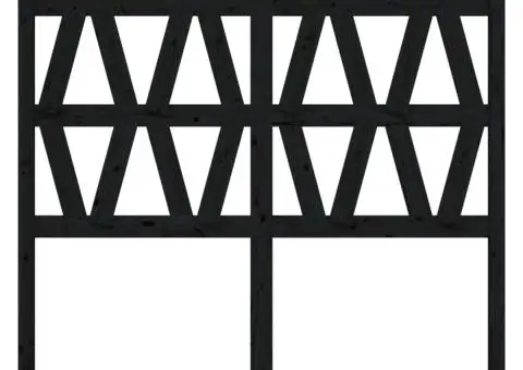 Tăblie de pat, negru, 146x4x100 cm, lemn masiv de pin - 3/5