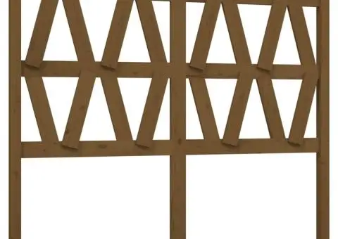 Tăblie de pat, maro miere, 126x4x100 cm, lemn masiv de pin - 2/5