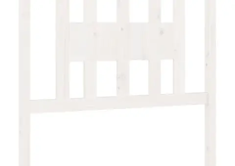 Tăblie de pat, alb, 96x4x100 cm, lemn masiv de pin - 2/5