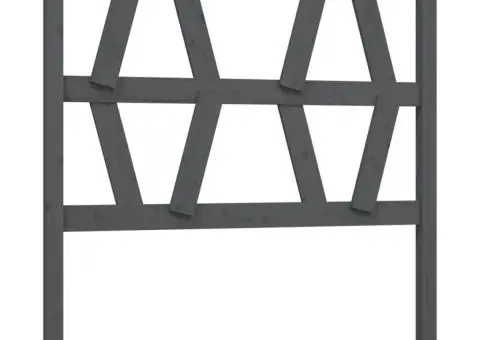 Tăblie de pat, gri, 81x4x100 cm, lemn masiv de pin - 2/5