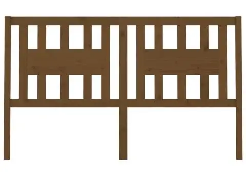 Tăblie de pat, maro miere, 206x4x100 cm, lemn masiv de pin - 3/5