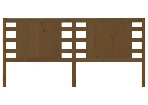 Tăblie de pat, maro miere, 126x4x100 cm, lemn masiv de pin - 3/5