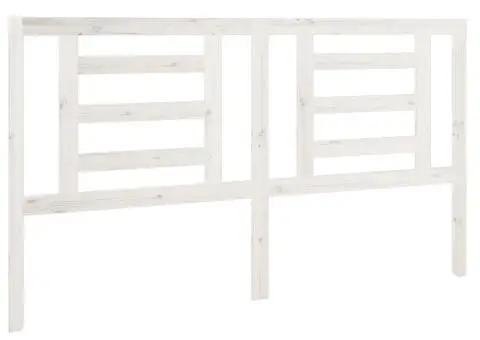 Tăblie de pat, alb, 166x4x100 cm, lemn masiv de pin - 2/5