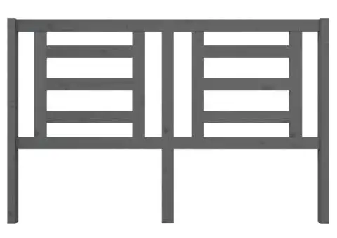 Tăblie de pat, gri, 156x4x100 cm, lemn masiv de pin - 3/5