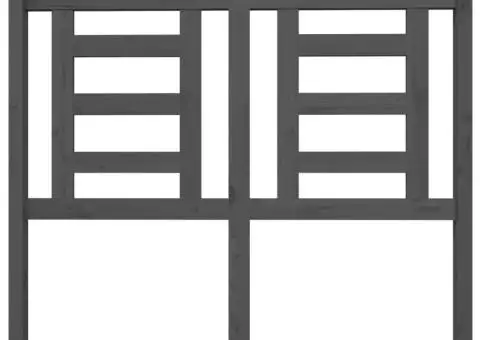 Tăblie de pat, gri, 126x4x100 cm, lemn masiv de pin - 3/5