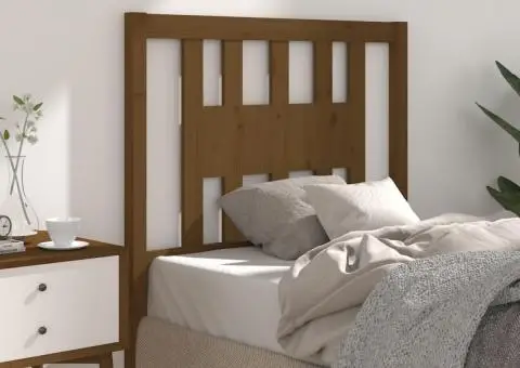 Tăblie de pat, maro miere, 106x4x100 cm, lemn masiv de pin - 5/5