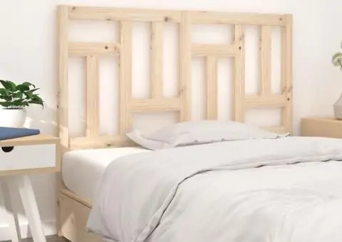 Tăblie de pat, 125,5x4x100 cm, lemn masiv de pin - 1/5