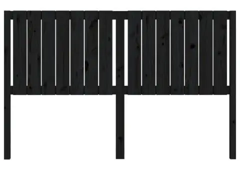 Tăblie de pat, negru, 165,5x4x100 cm, lemn masiv de pin - 3/5