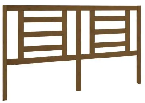 Tăblie de pat, maro miere, 166x4x100 cm, lemn masiv de pin - 2/5