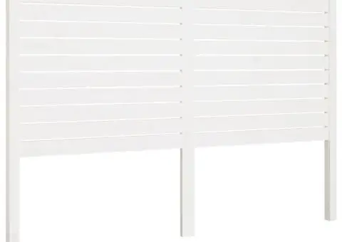 Tăblie de pat, alb, 146x4x100 cm, lemn masiv de pin - 2/5