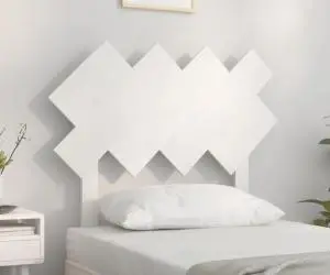 vidaXL Tăblie de pat, alb, 92x3x81 cm, lemn masiv de pin