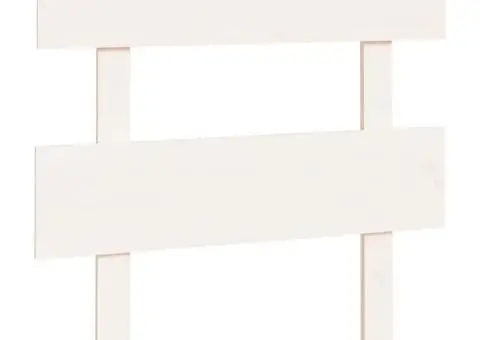 Tăblie de pat, alb, 103,5x3x81 cm, lemn masiv de pin - 2/5